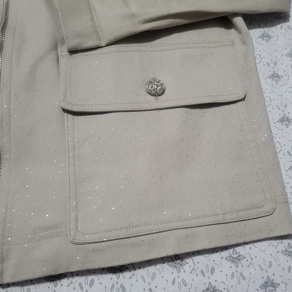 Breeze Vintage Be Stunning Metallic Glitter Fleck Jacket - Picture 6 of 12